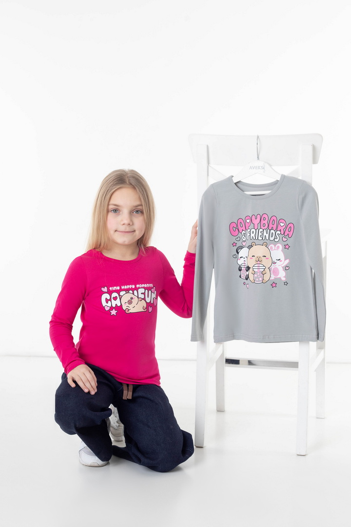 Комплект для дівчаток з 2-х лонгслівів